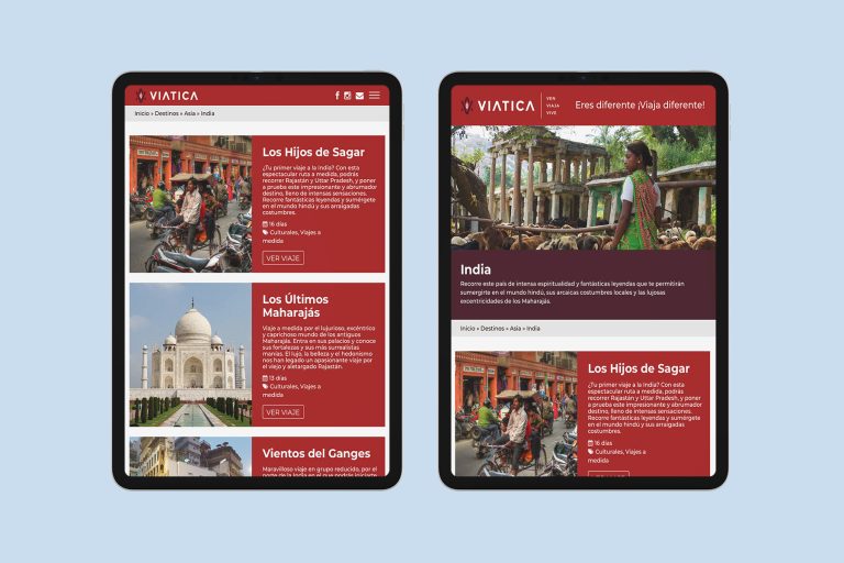 Diseño y desarrollo web con WordPress para Viajes Viatica